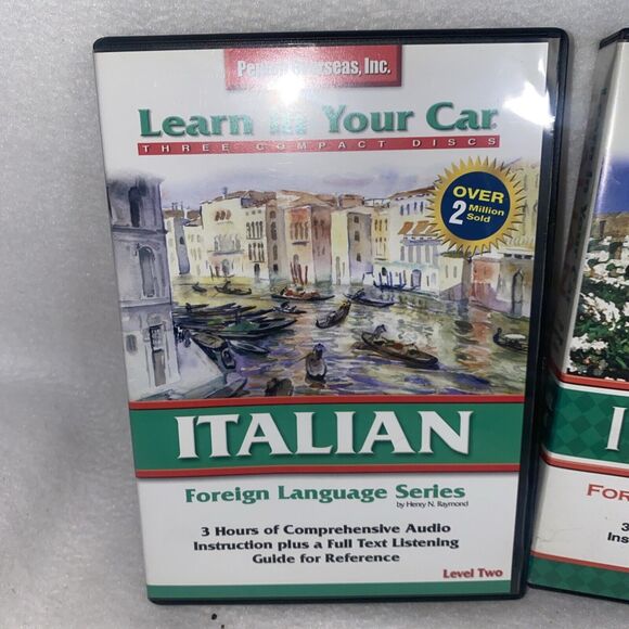 Learn in Your Car Italian Level One and level 2 Raymond, Henry disc CD travel - Picture 2 of 8